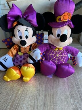 Disney Parks Halloween Mickey & Minnie Plush